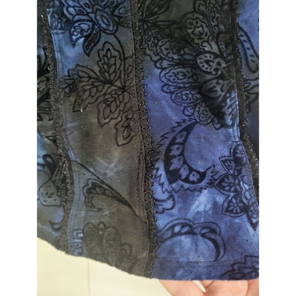 Fairy Grunge Velvet Burnout Top Whimsigoth Womens Petite LG Sami & Jo Vtg y2k - Picture 8 of 10